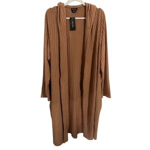 City‎ Chic Caramel Ella Hooded Robe Women's Size 16 New with Tag Missing Belt
